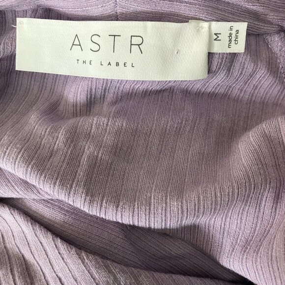 Astr The Label Bodysuit Ribbed Thong Purple Medium Stretch New Cutout - Picture 4 of 12